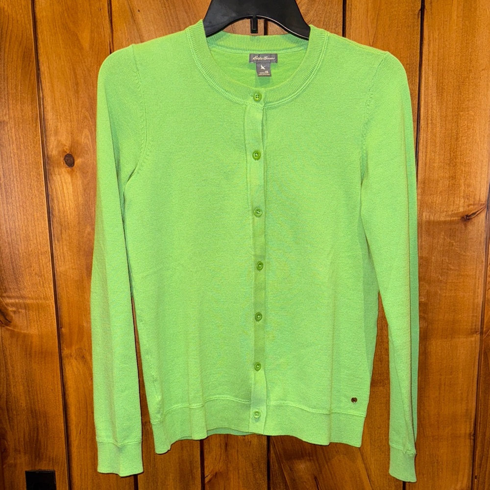 Eddie Bauer Vibrant Green Cardigan